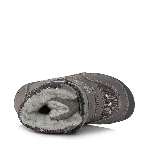 Ghete din piele naturala, captuseala,  gri inchis, stelute, D.D.Step- W063-333M-30-D.D. Step Ghete din piele naturala, captuseala,  gri inchis, stelute, D.D.Step- W063-333M-30-D.D. Step