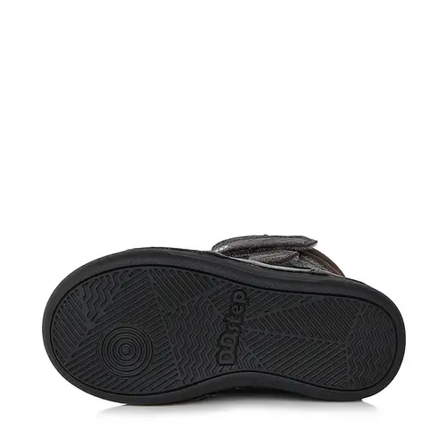 Ghete din piele naturala, captuseala,  maro inchis, imprimeu, D.D.Step - W078-392AL-36-