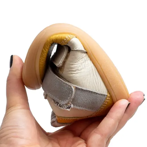 Pantofi din piele naturala, talpa flexibila, bej, Patrick- Ari-001-26-Ariana Baby Shoes