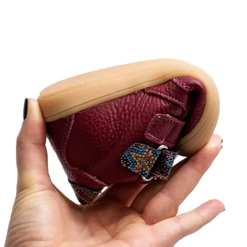 Pantofi din piele naturala, talpa flexibila, rosu bordeaux, Deborah- Ari-002-26-Ariana Baby Shoes Pantofi din piele naturala, talpa flexibila, rosu bordeaux, Deborah- Ari-002-26-Ariana Baby Shoes