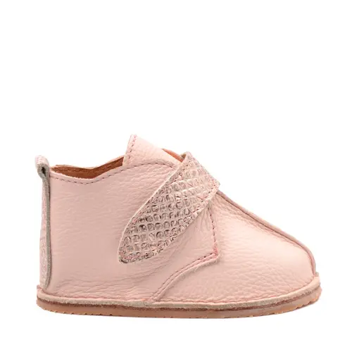Ghete barefoot copii, piele naturala, talpa flexibila, roz- RO-104-10-24-By Pebebe