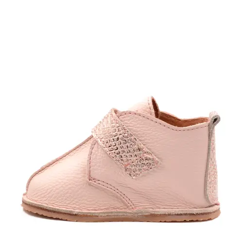 Ghete barefoot copii, piele naturala, talpa flexibila, roz- RO-104-10-24-By Pebebe