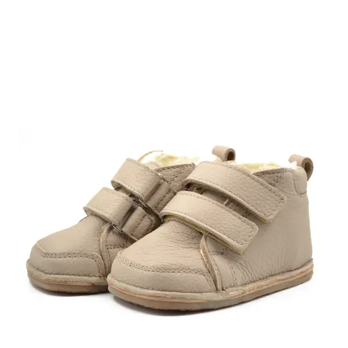 Ghete primii pasi, piele naturala, captuseala din blanita, talpa felxibila, bej - RO-22-16-24-