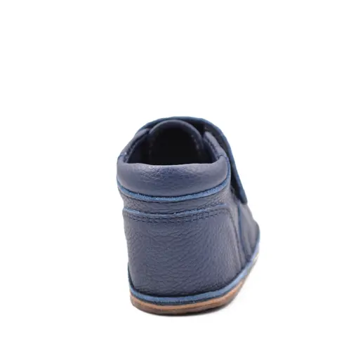 Ghete barefoot din piele naturala pentru copii, primii pasi, inchidere cu scai si talpa din flexibila, bleumarin- RO-14-3-24-By Pebebe Ghete barefoot din piele naturala pentru copii, primii pasi, inchidere cu scai si talpa din flexibila, bleumarin- RO-14-3-24-By Pebebe