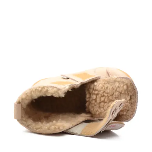 Ghete primii pasi, piele naturala, talpa flexibila, roz, fluturas, Giulia - Ari-200-26-