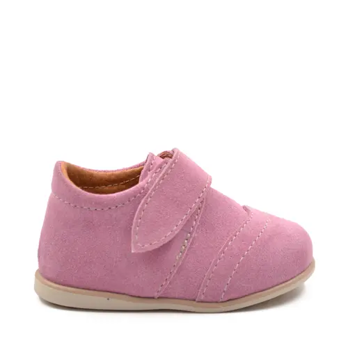 Pantofi copii, piele naturala, Oxford, talpa flexibila, roz, Baby Lux- RO-400-2-25-By Pebebe