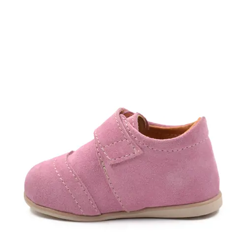 Pantofi copii, piele naturala, Oxford, talpa flexibila, roz, Baby Lux- RO-400-2-25-By Pebebe
