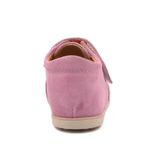 Pantofi copii, piele naturala, Oxford, talpa flexibila, roz, Baby Lux- RO-400-2-25-By Pebebe