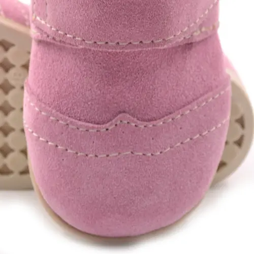 Pantofi copii, piele naturala, Oxford, talpa flexibila, roz, Baby Lux- RO-400-2-25-By Pebebe