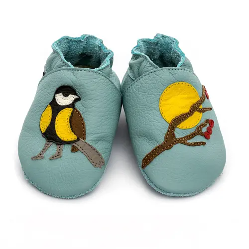 Pantofi de interior din piele naturala, talpa din piele intoarsa, Chirp, Liliputi- 2006001014211-Liliputi