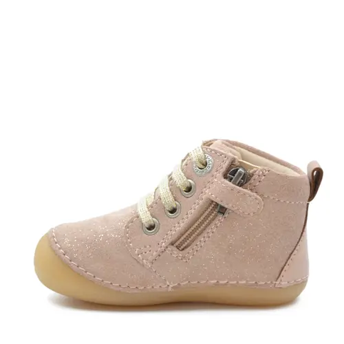 Pantofi Sonizip, piele naturala, talpa flexibila, bej, Kickers- 947792-10-113-24-Kickers