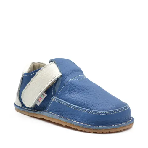 Pantofi barefoot, primii pasi, piele naturala, talpa flexibila, albastru maya, Ecuador- Ari-020-4-17-Ariana Baby Shoes
