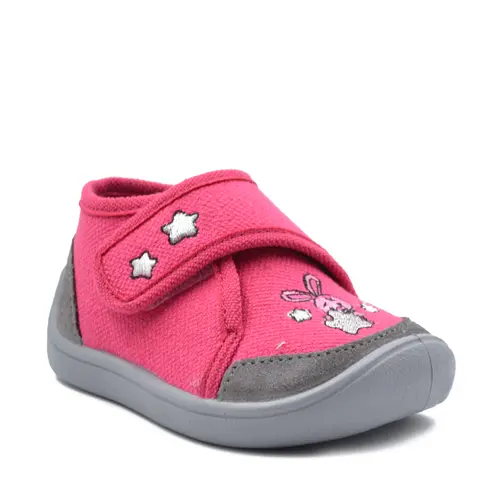 Pantofi barefoot copii, material textil, Elf Pascal, roz, iepuras, Bar3foot- 2BE4/1R-25-Bar3foot
