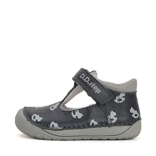 Pantofi decupati, piele naturala, primii pași, Barefoot, bleumarin, calut, D.D.Step- H070-41464A-25-D.D. Step