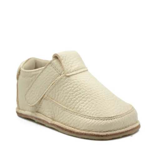 Pantofi din piele moale cu talpa flexibila si captuseala, crem- RO-15-3-24-By Pebebe