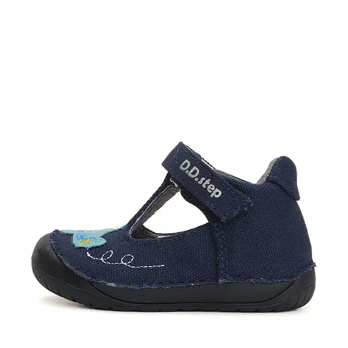 Pantofi primii pași, material textil, bleumarin, avion D.D.Step- C070-41195-24-D.D. Step