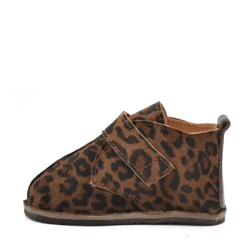 Ghete barefoot copii, piele naturala, talpa flexibila, animal print, - RO-104-13-24-