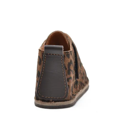Ghete barefoot copii, piele naturala, talpa flexibila, animal print, - RO-104-13-24-
