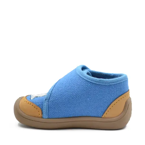Pantofi barefoot copii, material textil, Elf Pascal, albastru, rechin, Bar3foot- 2BE4/3R-25-Bar3foot