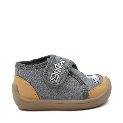 Pantofi barefoot copii, material textil, Elf Pascal, gri inchis, rechin, Bar3foot- 2BE4/4R-21-Bar3foot