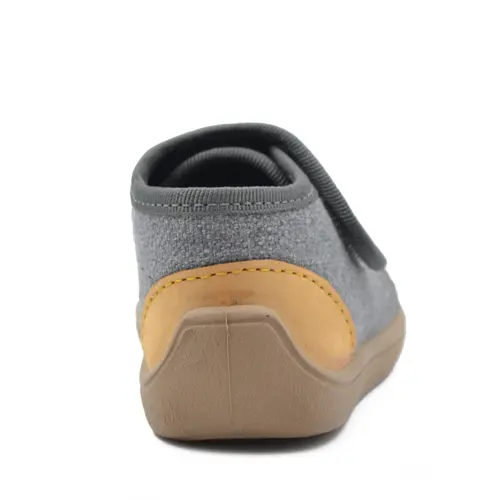 Pantofi barefoot copii, material textil, Elf Pascal, gri inchis, rechin, Bar3foot- 2BE4/4R-21-Bar3foot