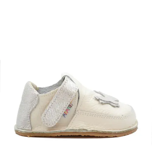 Pantofi barefoot, primii pasi, piele naturala, talpa flexibila, alb, fluturas, Magnolia- Ari-013-17-Ariana Baby Shoes Pantofi barefoot, primii pasi, piele naturala, talpa flexibila, alb, fluturas, Magnolia- Ari-013-17-Ariana Baby Shoes