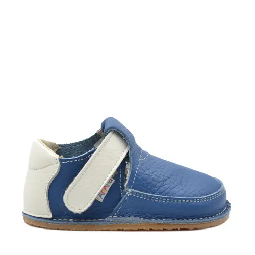 Pantofi barefoot, primii pasi, piele naturala, talpa flexibila, albastru maya, Ecuador- Ari-020-4-17-Ariana Baby Shoes