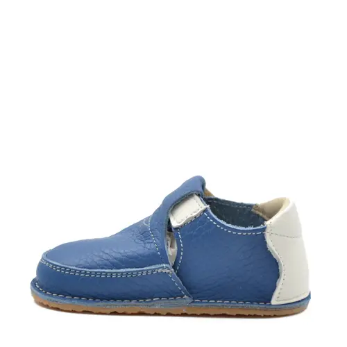 Pantofi barefoot, primii pasi, piele naturala, talpa flexibila, albastru maya, Ecuador- Ari-020-4-17-Ariana Baby Shoes