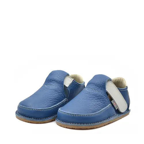 Pantofi barefoot, primii pasi, piele naturala, talpa flexibila, albastru maya, Ecuador- Ari-020-4-17-Ariana Baby Shoes