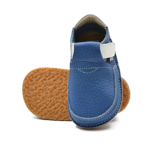 Pantofi barefoot, primii pasi, piele naturala, talpa flexibila, albastru maya, Ecuador- Ari-020-4-17-Ariana Baby Shoes