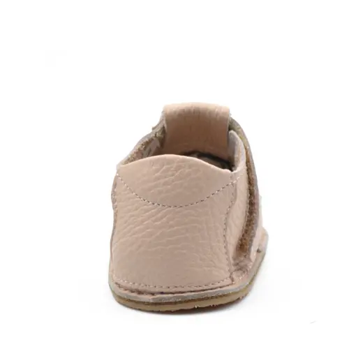 Pantofi barefoot, primii pasi, piele naturala, talpa flexibila, roz pudra, fluturas, Regina- Ari-007-16-Ariana Baby Shoes