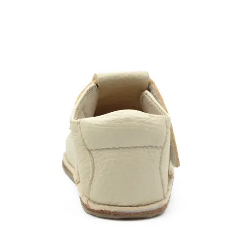 Pantofi din piele moale cu talpa flexibila si captuseala, crem- RO-15-3-24-By Pebebe