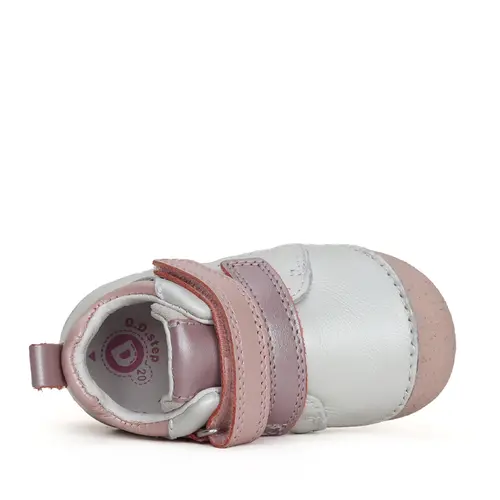 Pantofi din piele naturala, D.D.Step, alb- S015-41509C-24-D.D. Step