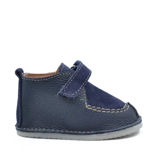 Pantofi din piele naturala pentru copii, talpa cauciuc, scai, Bubu, bleumarin- RO-110-5-24-By Pebebe Pantofi din piele naturala pentru copii, talpa cauciuc, scai, Bubu, bleumarin- RO-110-5-24-By Pebebe