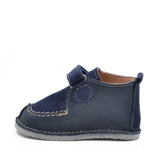 Pantofi din piele naturala pentru copii, talpa cauciuc, scai, Bubu, bleumarin- RO-110-5-24-By Pebebe Pantofi din piele naturala pentru copii, talpa cauciuc, scai, Bubu, bleumarin- RO-110-5-24-By Pebebe