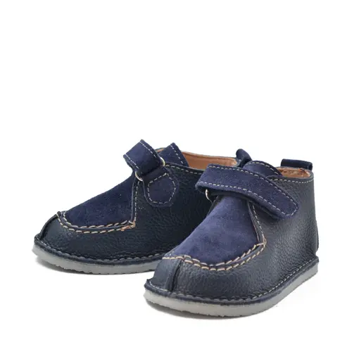 Pantofi din piele naturala pentru copii, talpa cauciuc, scai, Bubu, bleumarin- RO-110-5-24-By Pebebe Pantofi din piele naturala pentru copii, talpa cauciuc, scai, Bubu, bleumarin- RO-110-5-24-By Pebebe