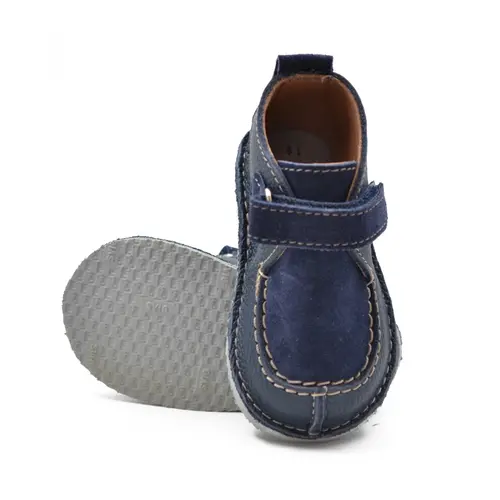 Pantofi din piele naturala pentru copii, talpa cauciuc, scai, Bubu, bleumarin- RO-110-5-24-By Pebebe Pantofi din piele naturala pentru copii, talpa cauciuc, scai, Bubu, bleumarin- RO-110-5-24-By Pebebe