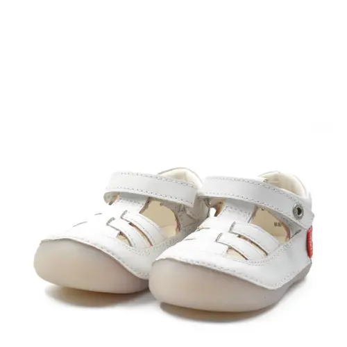 Sandale Sushy, piele naturala, talpa flexibila, alb, Kickers- 611084-10-3-25-Kickers