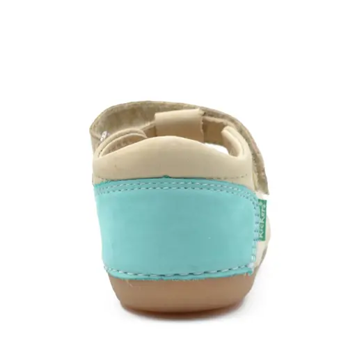 Sandale Sushy, piele naturala, talpa flexibila, bej albastru, Kickers- 611086-10-111-25-Kickers Sandale Sushy, piele naturala, talpa flexibila, bej albastru, Kickers- 611086-10-111-25-Kickers
