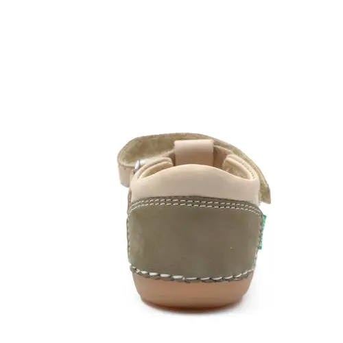 Sandale Sushy, piele naturala, talpa flexibila, bej khaki, Kickers- 611086-10-113-25-Kickers