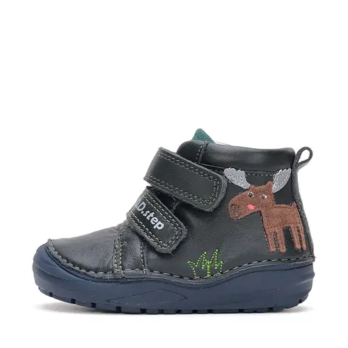 Ghete copii, piele naturala, verde inchis, cerb, D.D.Step- S071-42933-25-D.D. Step