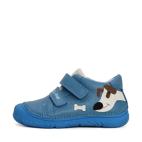 Pantofi baieti, piele naturala, barefoot, albastru, catel, D.D.Step- S082-41792-25-D.D. Step
