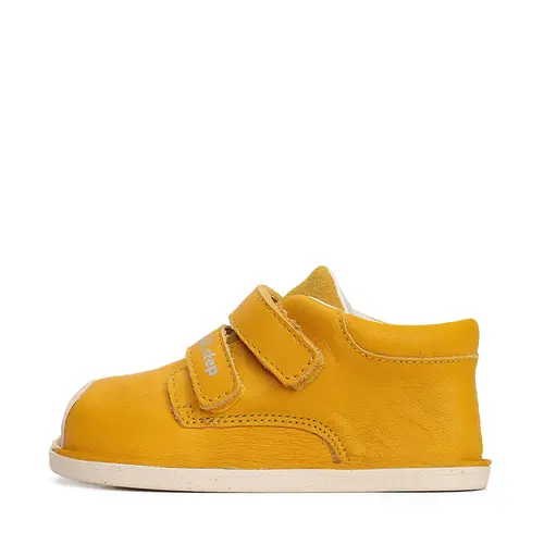 Pantofi barefoot copii, piele naturala, talpa din cauciuc, galben, D.D.Step- S085-41744-26-D.D. Step