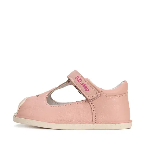 Pantofi barefoot copii, piele naturala, talpa din cauciuc, roz, D.D.Step- H085-41850C-26-D.D. Step