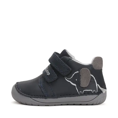 Pantofi copii, piele naturala, barefoot, bleumarin, elefant, D.D.Step- S070-42919A-25-D.D. Step