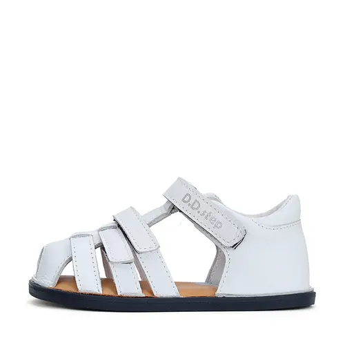 Sandale barefoot, piele naturala, alb, D.D.Step- G076-41876A-25-D.D. Step