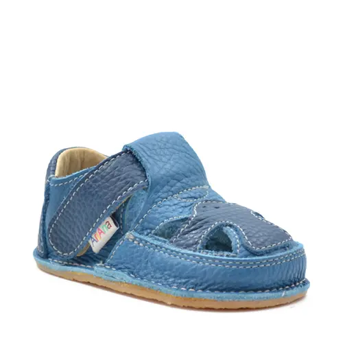 Sandale barefoot, primii pasi, piele naturala, talpa flexibila, albastru maya, Keanu- Ari-100-10-17-Ariana Baby Shoes