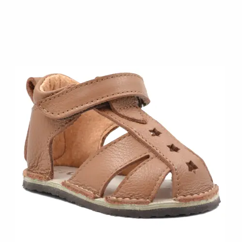 Sandale copii, barefoot, primii pasi, piele naturala, talpa flexibila, inchidere cu scai, maro- RO-100-4-24-By Pebebe Sandale copii, barefoot, primii pasi, piele naturala, talpa flexibila, inchidere cu scai, maro- RO-100-4-24-By Pebebe