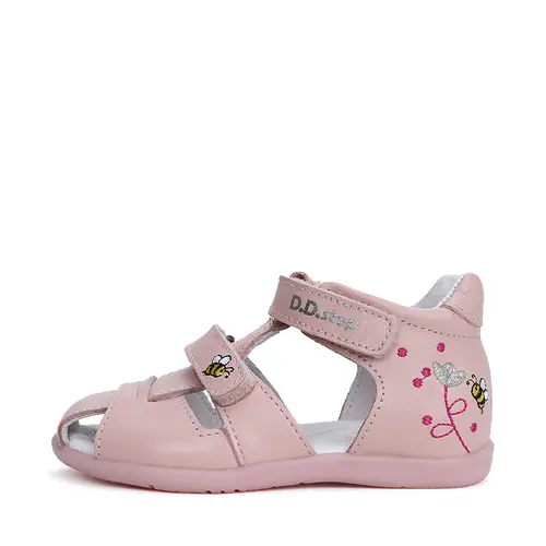 Sandale fete, piele naturala, albina, roz deschis, D.D.Step- G075-41324-24-D.D. Step