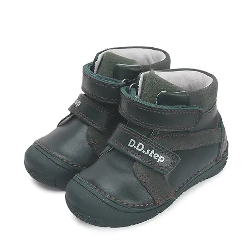 Ghete copii, piele naturala, verde inchis, D.D.Step - S082-42515-25-